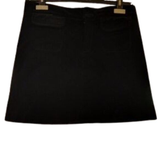 GAP Black Velvet Mini Skirt A-Line Size 4 - Picture 3 of 5